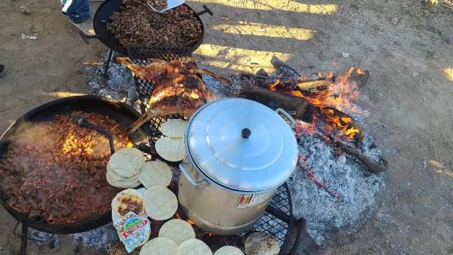 BBQ social gathering at 281 Country Club go-kart park camping